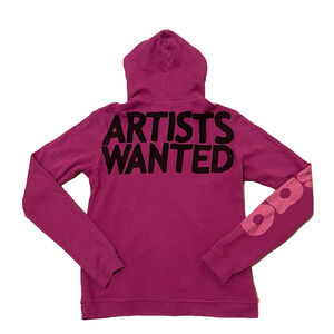 Free City Artists Wanted Full Zip Hoodie Lets Go Graphic Logo Streetwear Boho
